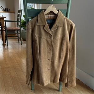 Van Heusen Women's Brown Suede Blazer